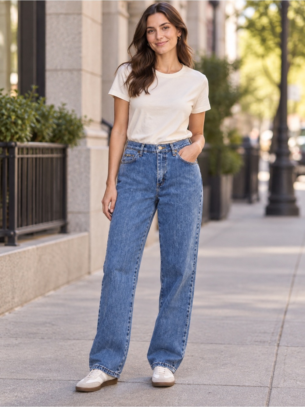 Lee Relaxed Fit Straight Leg Jeans Size 14 Short